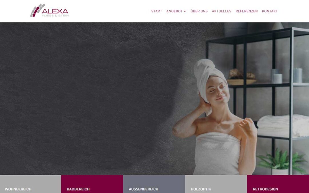 Alexa Fliesen präsentiert neue Website